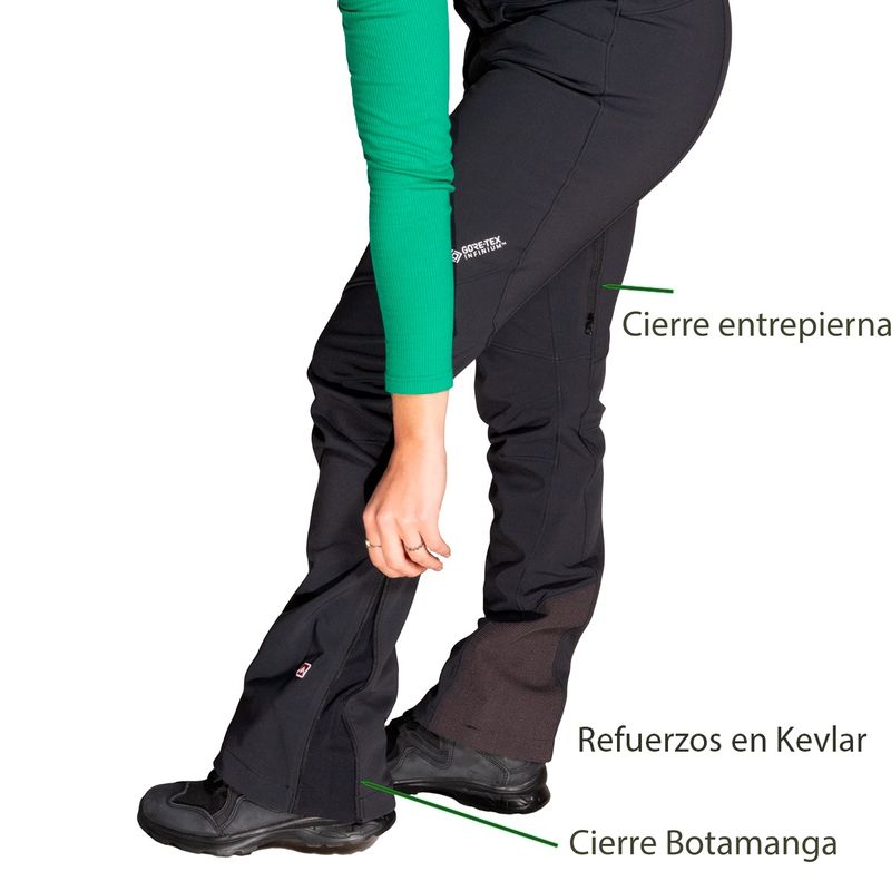 Pantalon trekking mujer Ansilta Raptor 3 Softshell - Interfuerzas